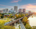 Aerial image of the Richmond skyline