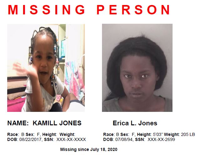 Missing Persons - Erica and Kamill Jones
