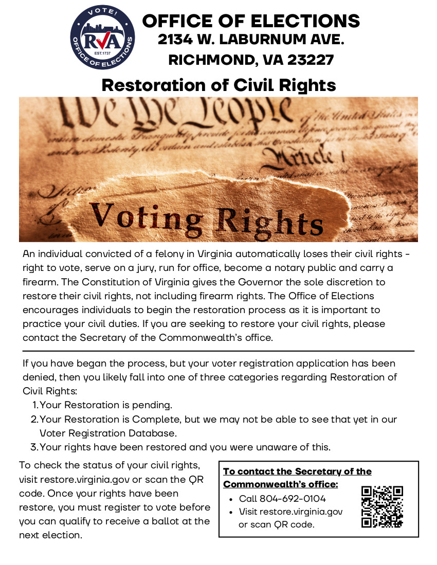 Restoration of Rights Flyer