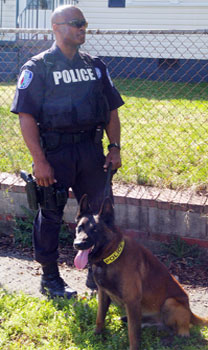 Officer Wes Moore and K-9 Sabot