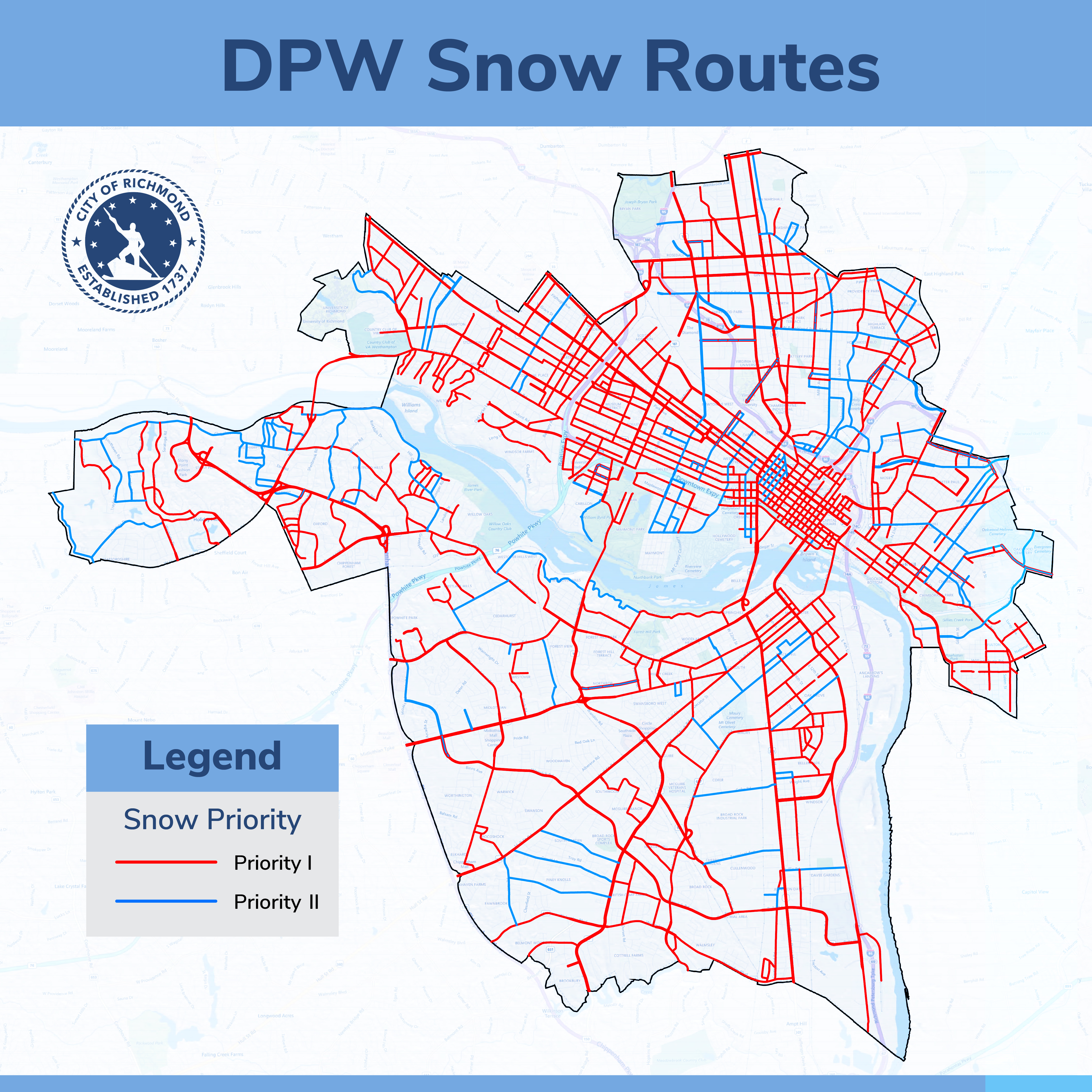 Snow plowing map