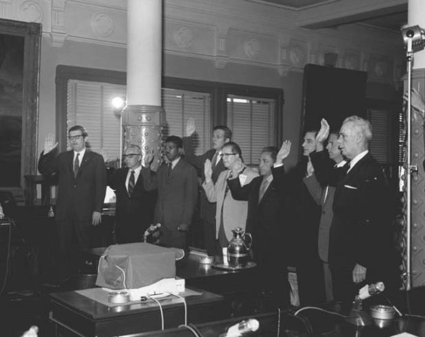 Richmond City Council 1970, swearing in ceremony. 