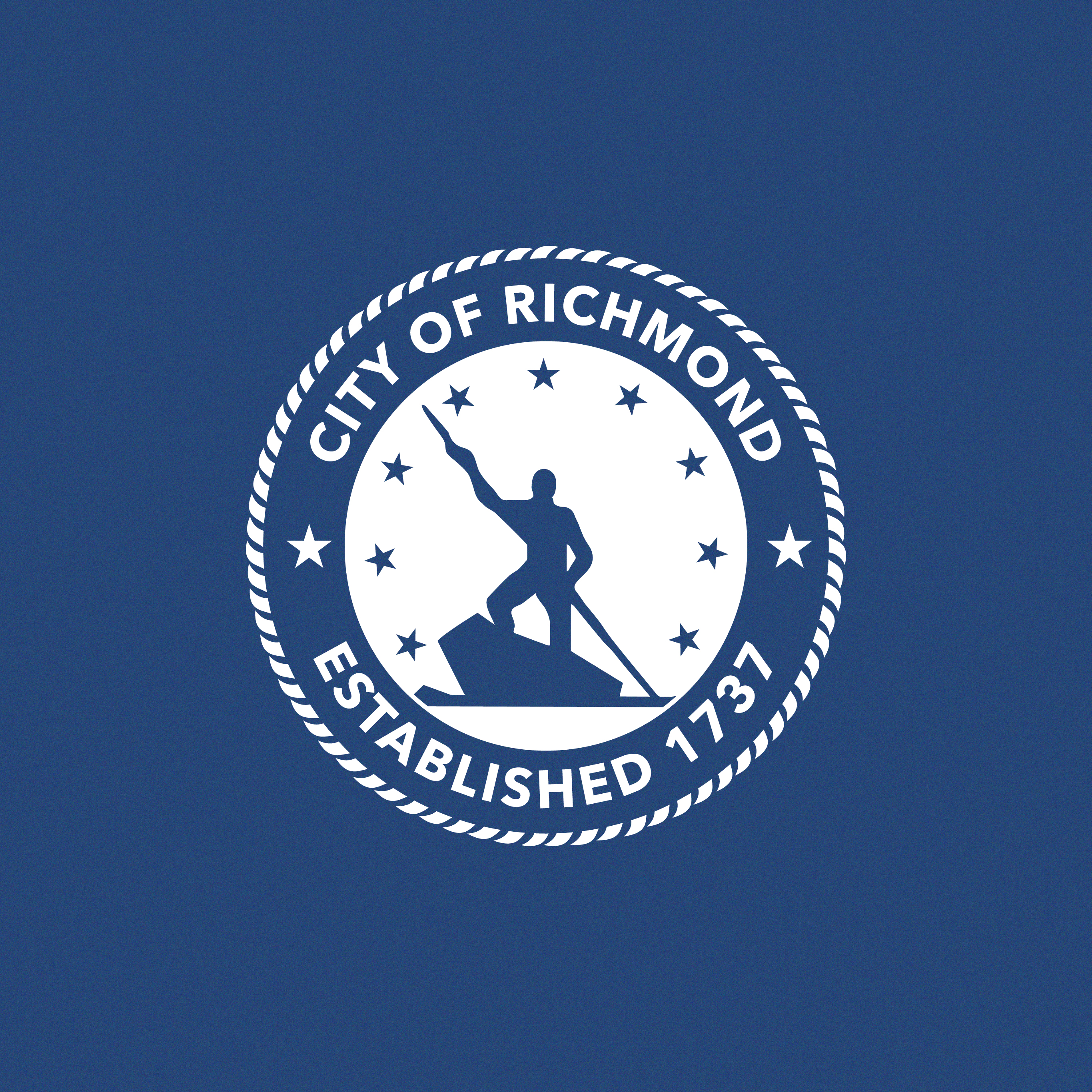 The Richmond City Seal on a blue background