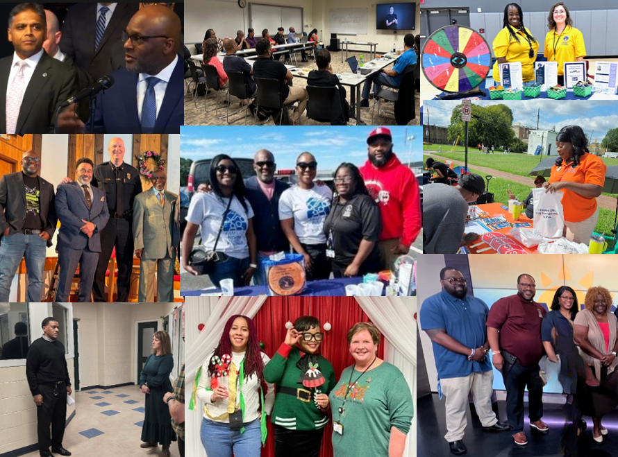 A collage showcasing our coworkers connecting, celebrating, and serving the community through various department and outreach events.