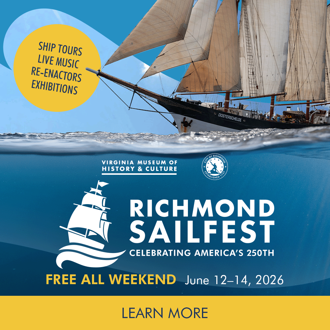 An image of a sailboat with the words Richmond SailFest and Free All Weekend, June 12-14