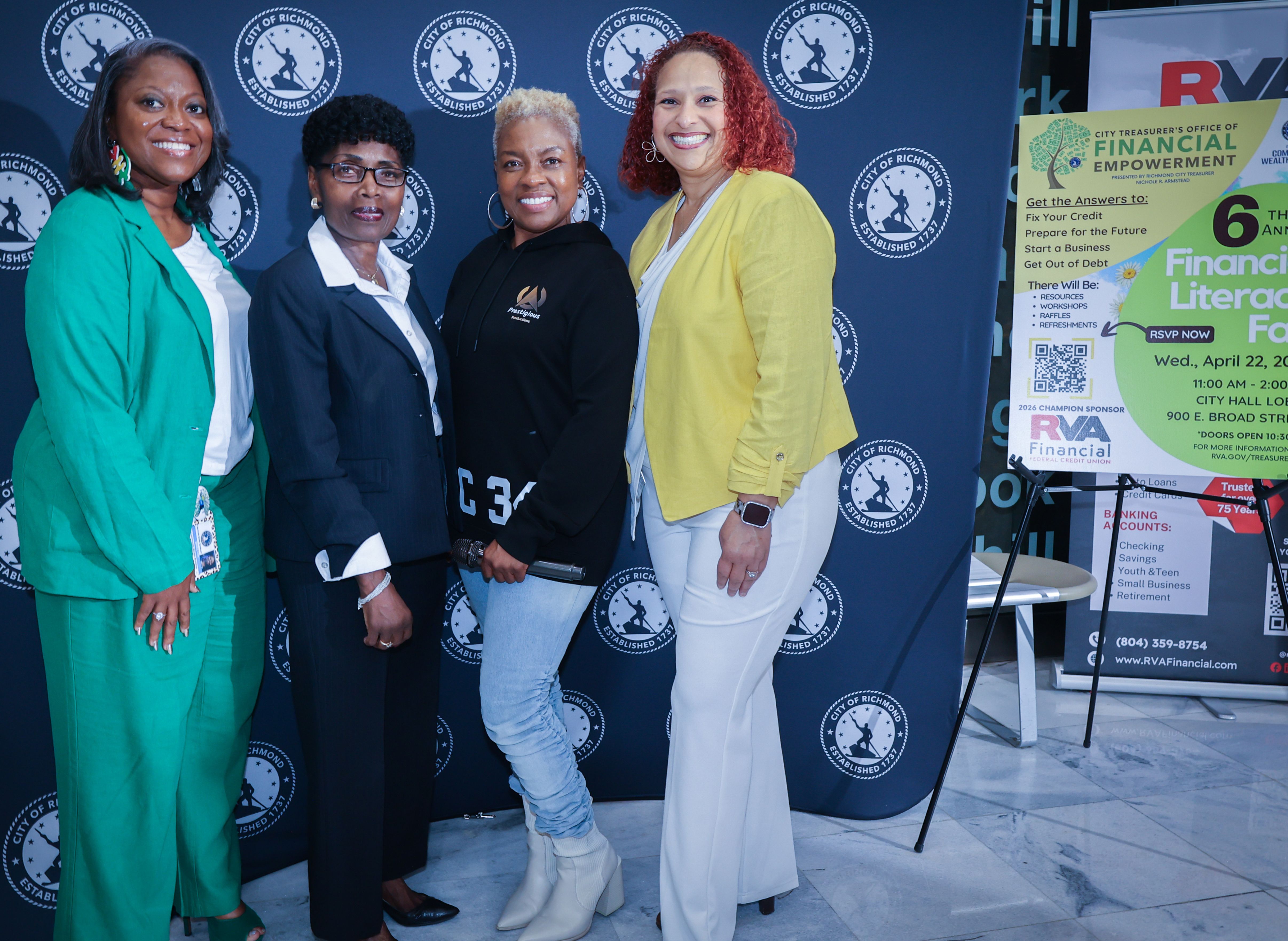 Capricia Spellman, Cynthia Newbille, Clovia 'Community Clo' Lawrence, Madam Treasurer Nichole Armstead
