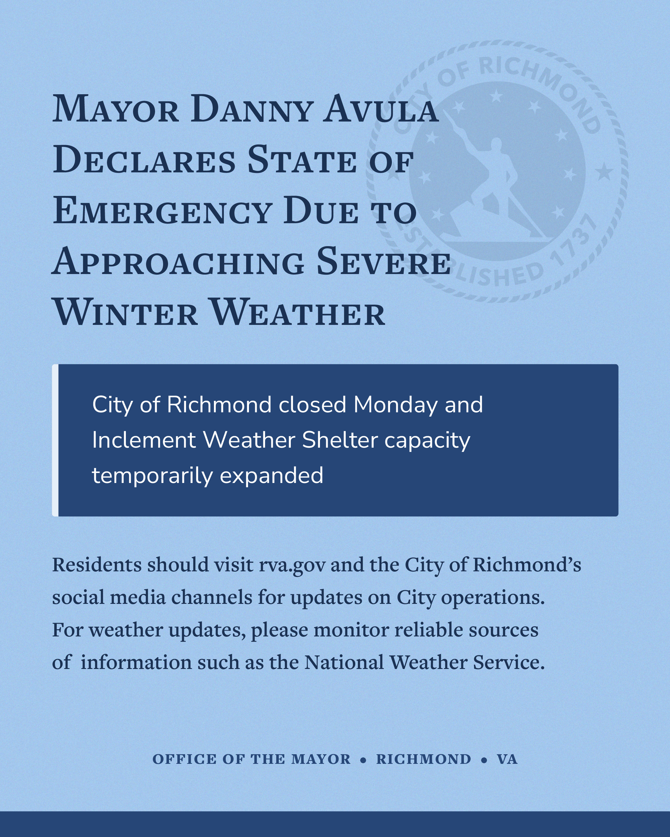 Mayor Danny Avula declares State of Emergency