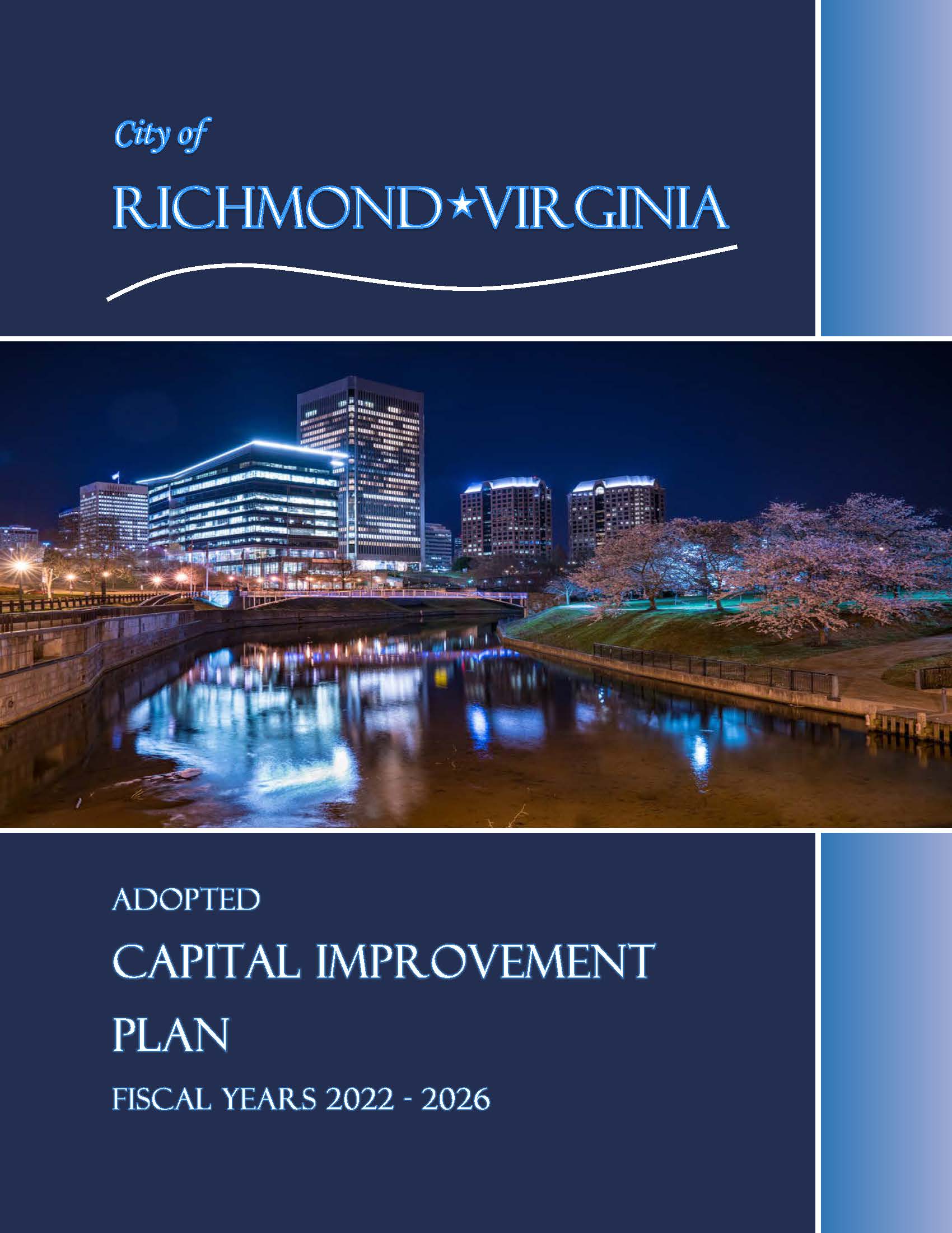 Adopted Capital Improvement Plan for Fiscal Years 2022-2026