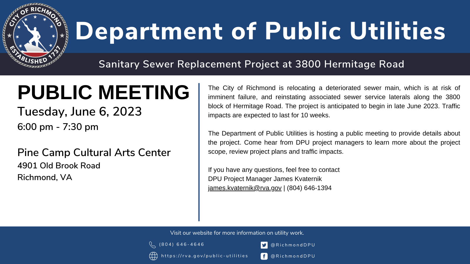 Hermitage Rd Sewer Public Meeting
