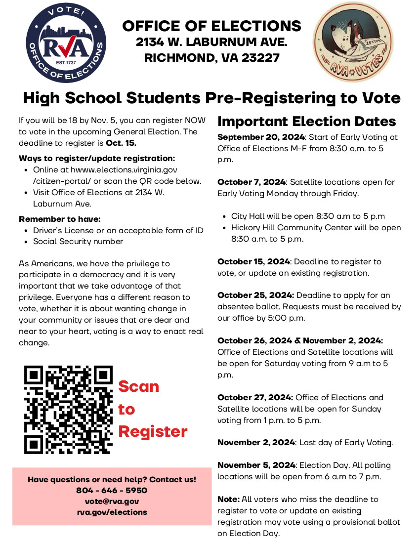 High School Pre-Registration Flyer