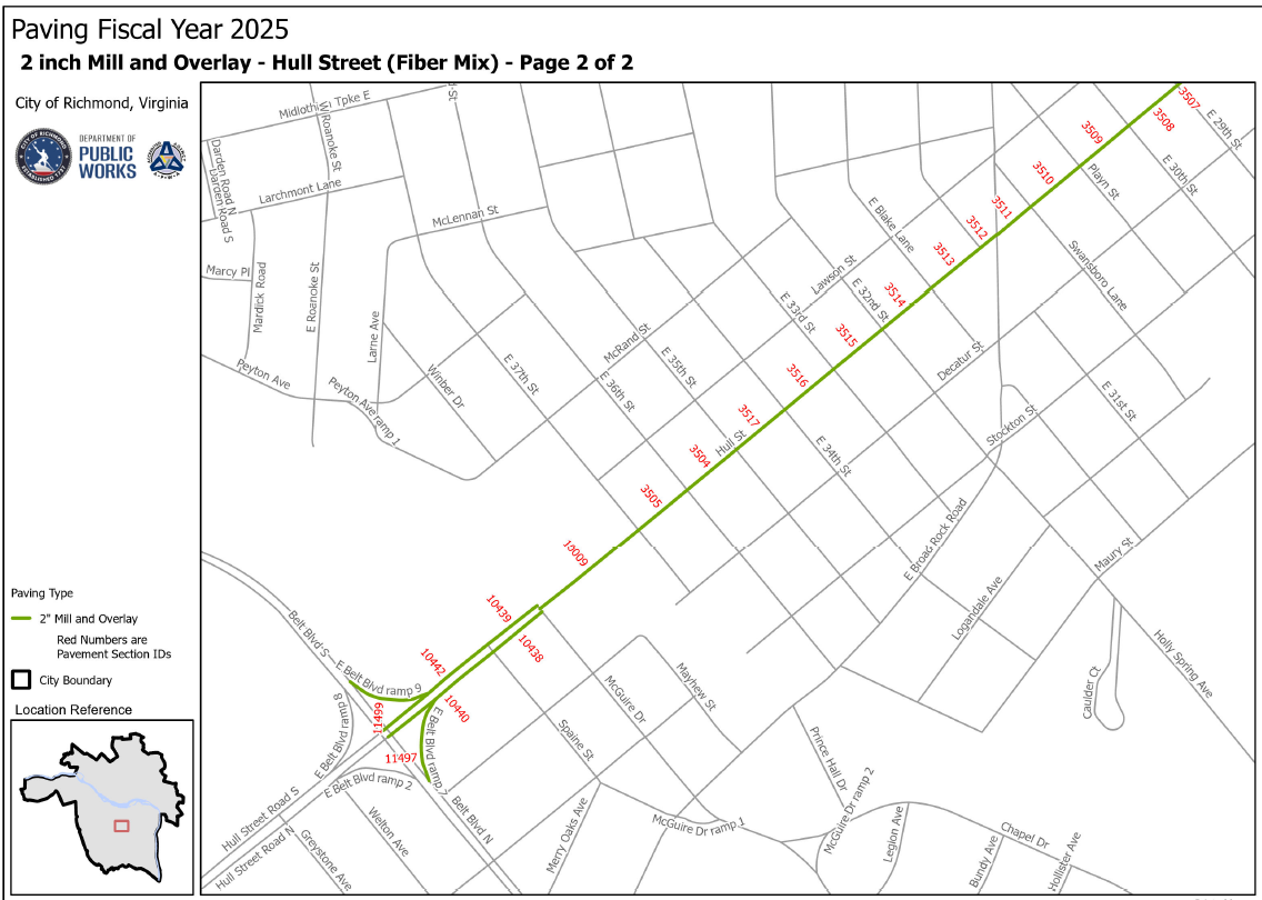 Image - Map - Hull Street Paving - 2 of 2