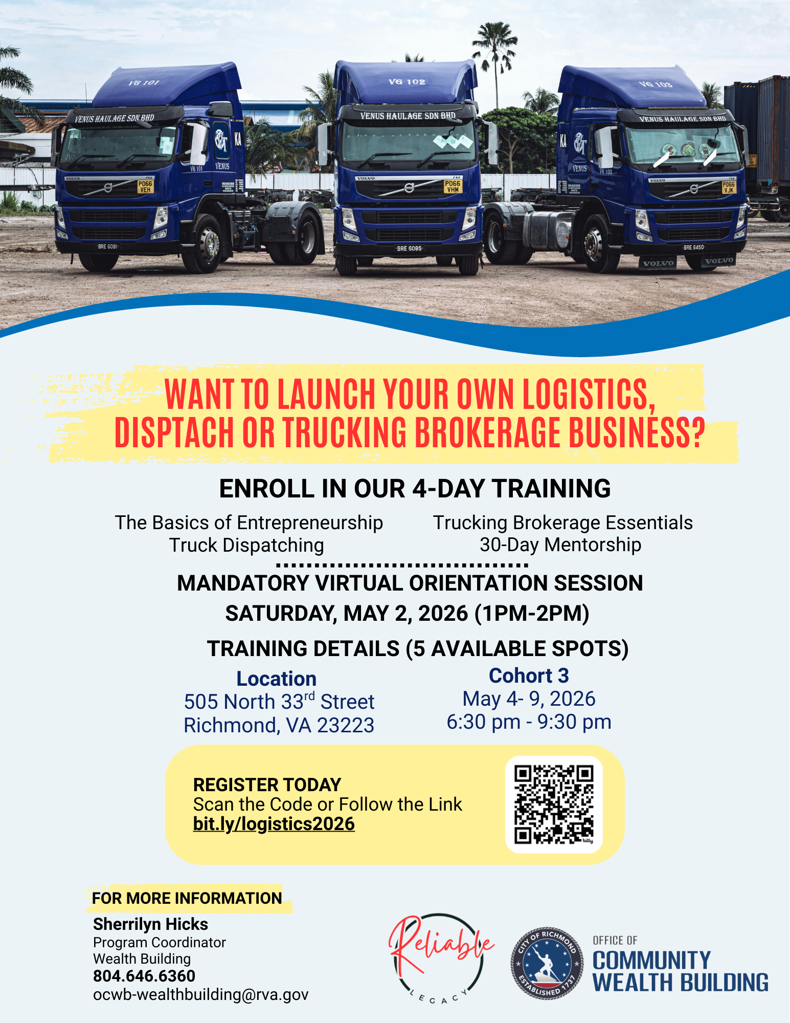 OCWB Logistics and Dispatch