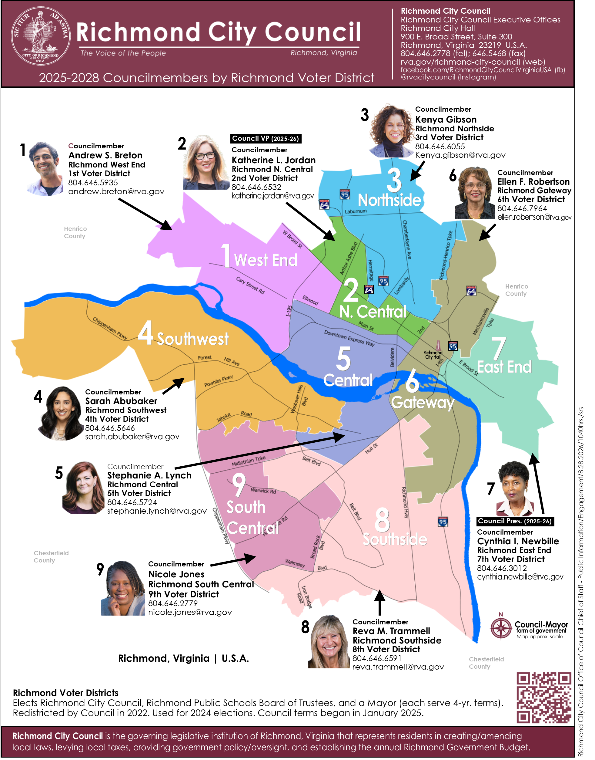 Council Map and contact information