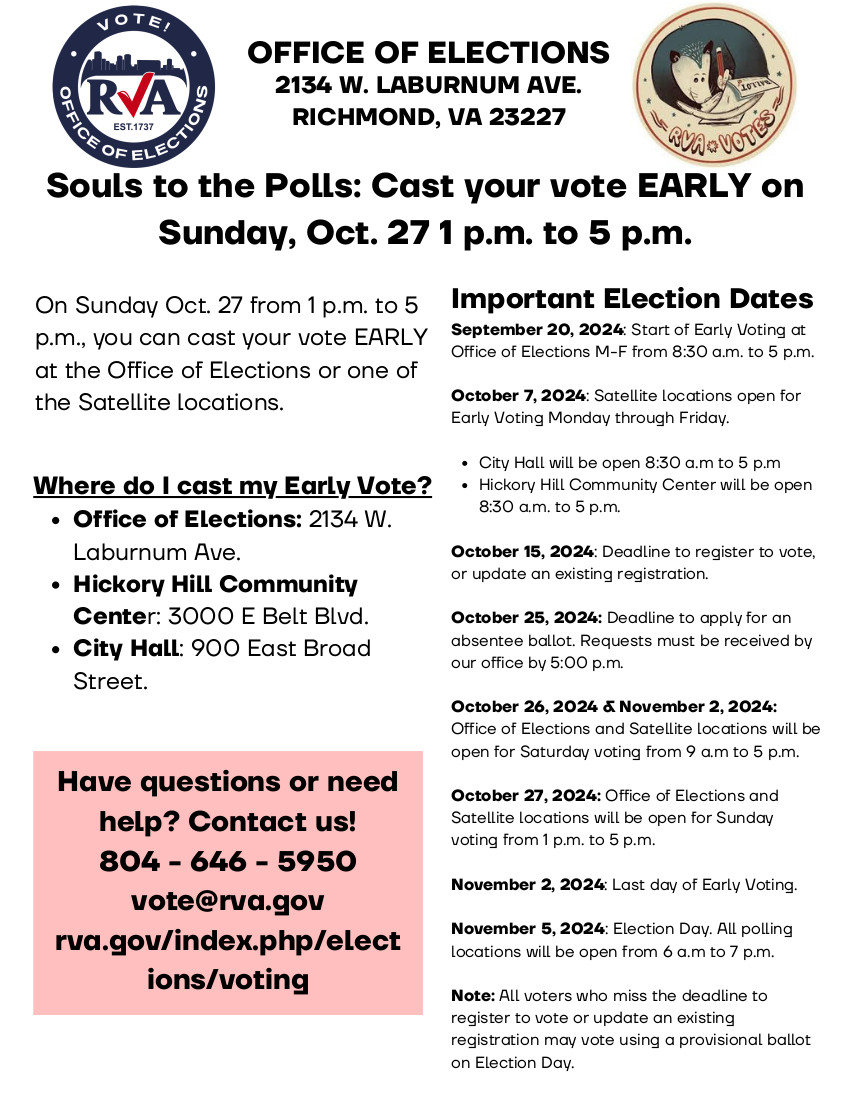 Sunday Voting Flyer