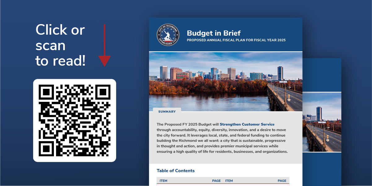 click or scan GR code to read the proposed FY 2025 budget in brief