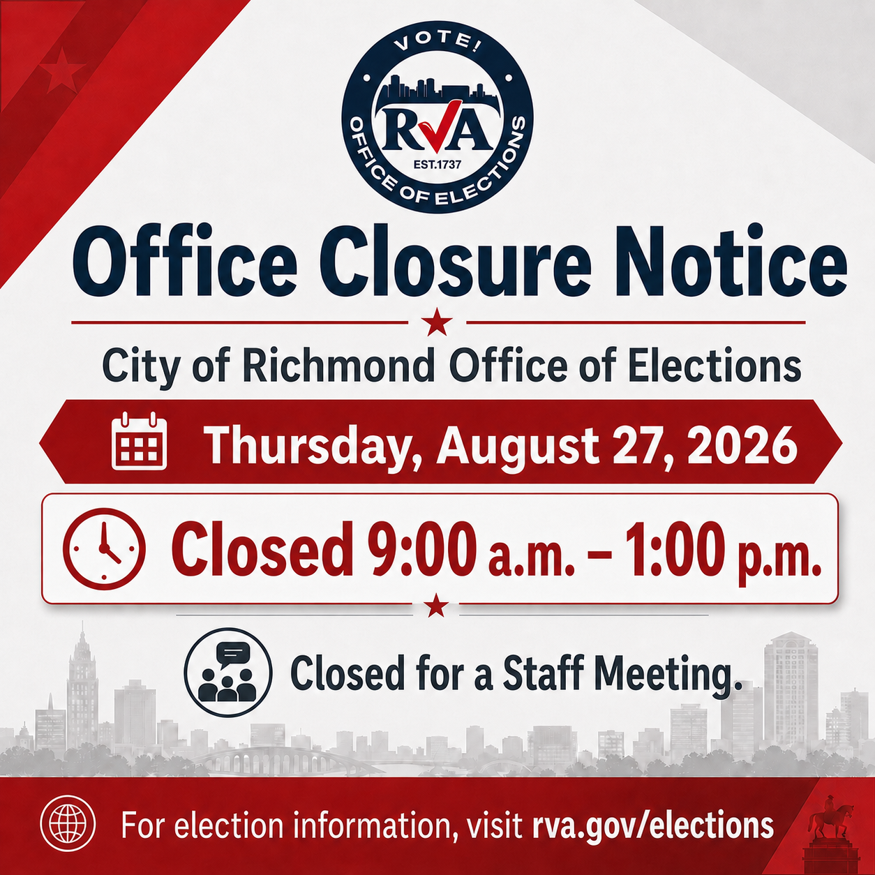 election office closure details