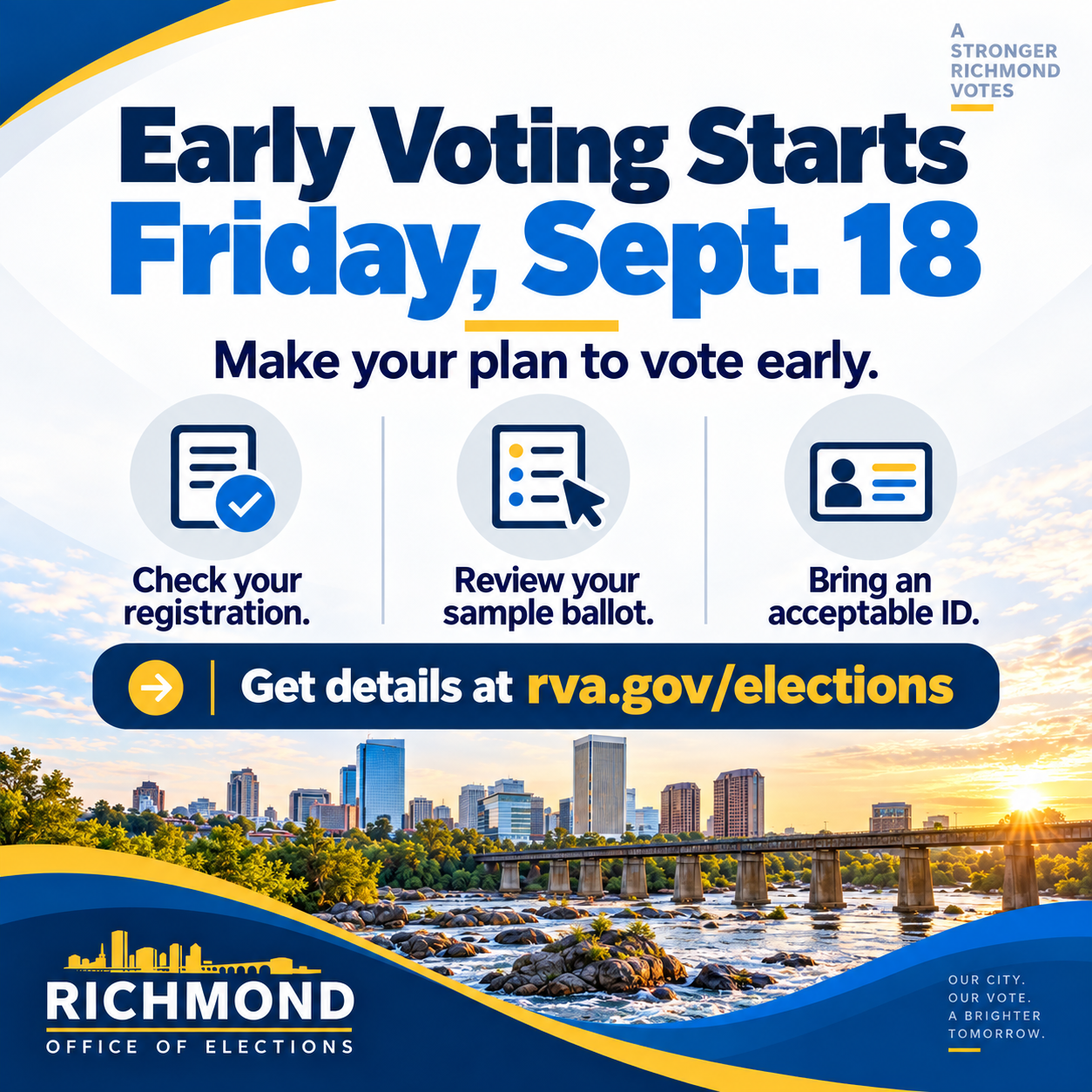 early voting informational flyer