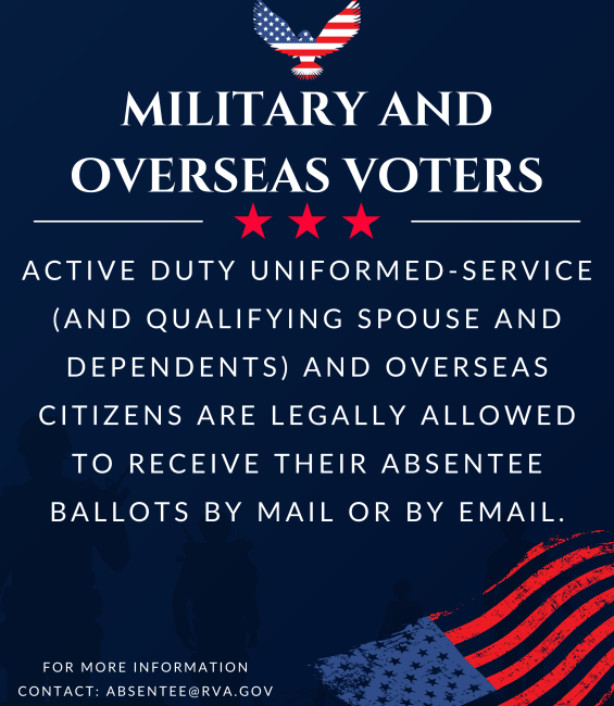 image with text about Military and Overseas Voters call for assistance in reading