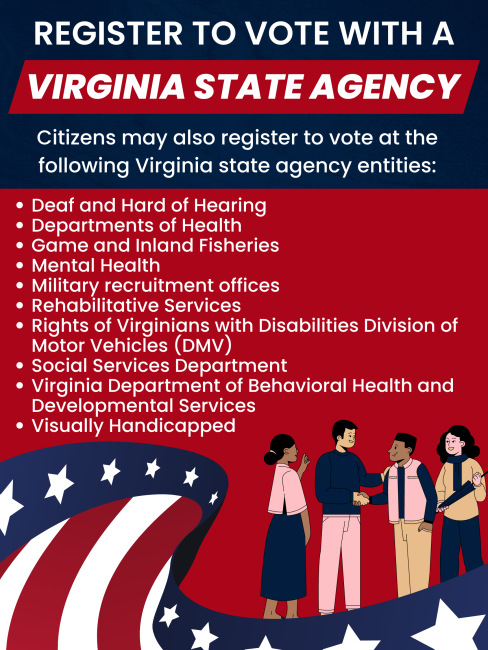 image with text about Virginia State Agency call for assistance in reading